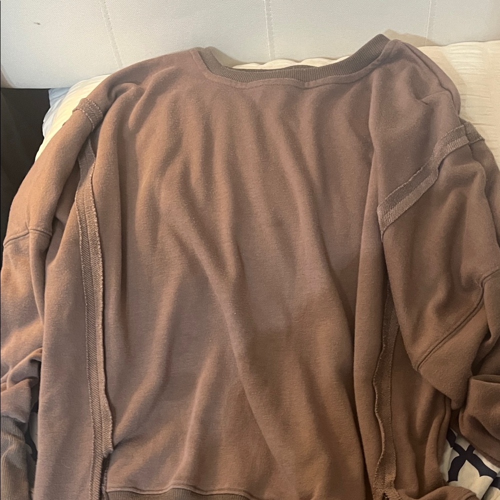 Brown Casual Sweatshirt